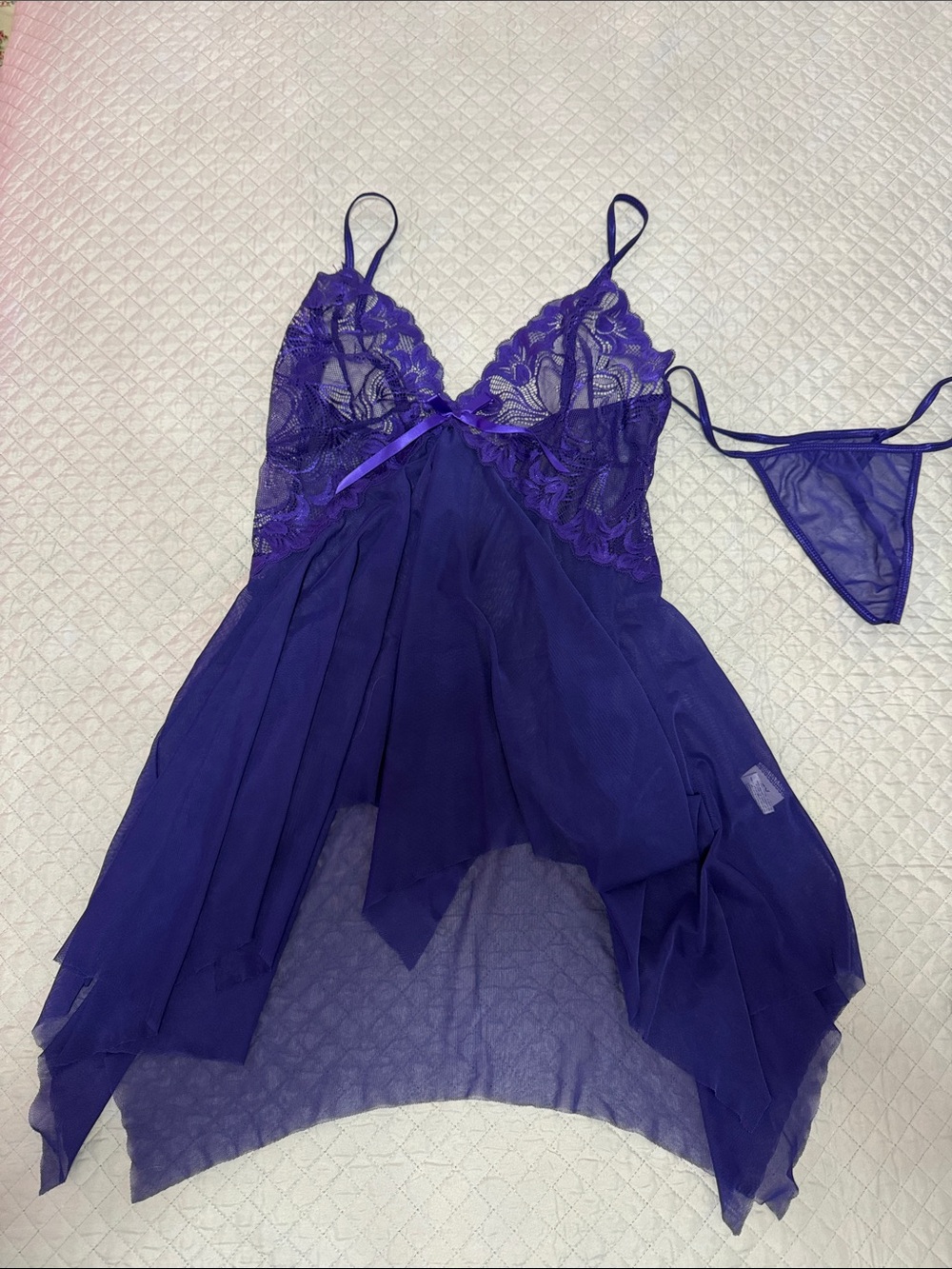 Purple Lace Women’s Chemise Nightdress